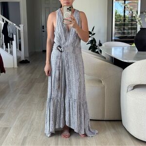 Anthropologie Black and White Maxi Dress size 8